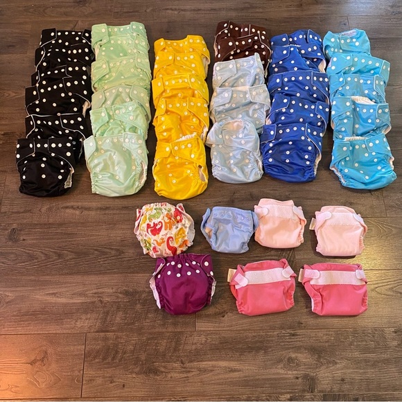 Cloth Diaper lot 98 Pieces Kawaii Baby Apple Cheeks Bum Genius - Picture 2 of 16